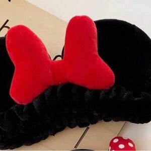 Black Headband with Red Bow
